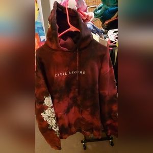 Civil Regime Blanco Roses In Lava Hoodie